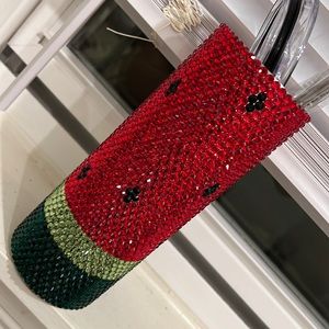 Rhinestone watermelon tumbler